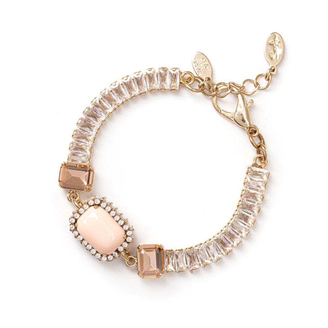 Bracciale Con Cristalli Faville Cipria