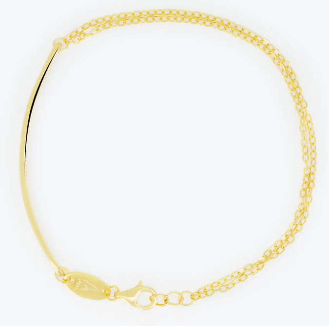 BRACCIALE DOPPIO FILO CON BARRETTA - ORO