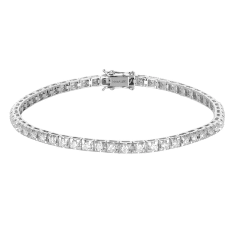 Bracciale Tennis Diva Donna Oro Bianco 18K E Diamanti