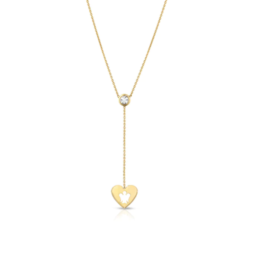 COLLANA PUNTO LUCE CON CUORE PENDENTE