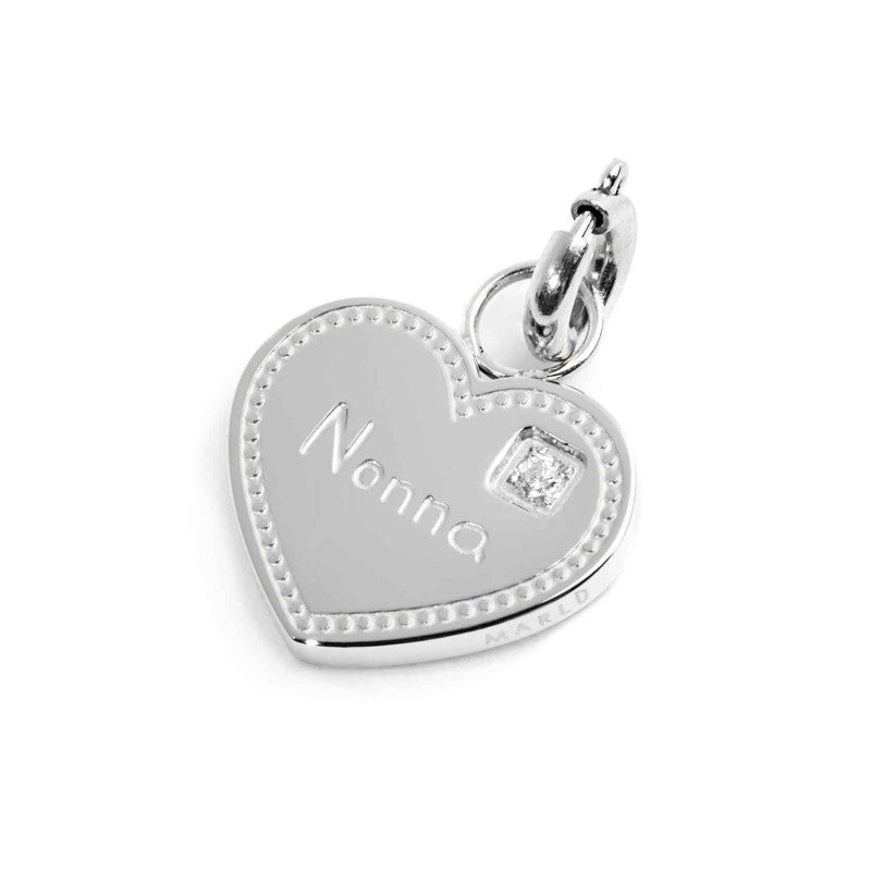 Charm cuore NONNA con zircone