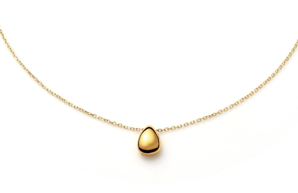 Collana Boule a goccia in argento dorato