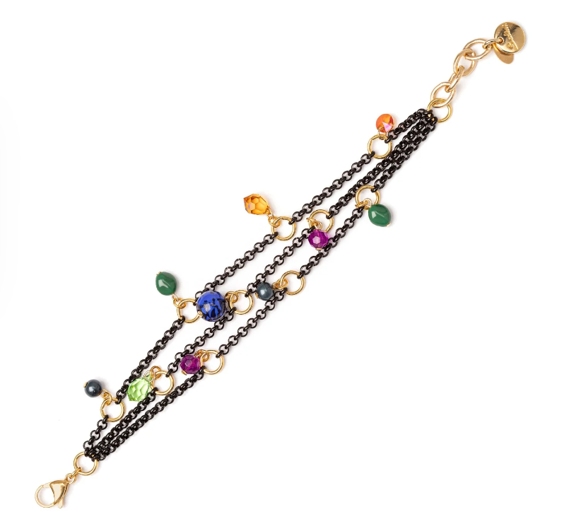 Bracciale a tre fili Colleen - Multicolor