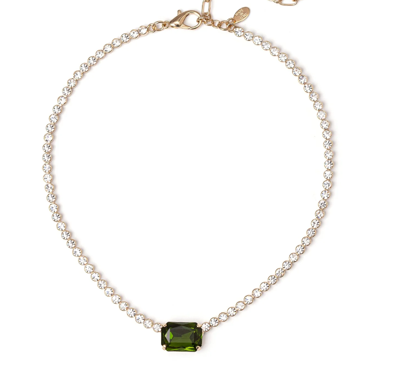 Girocollo di strass Madame - Verde