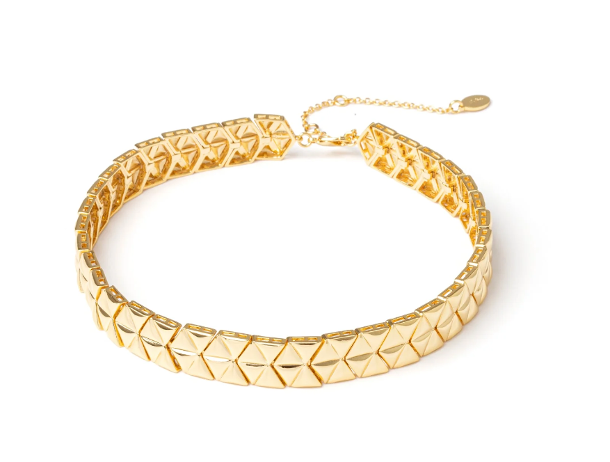 Choker triangoli ottone Eva - Oro