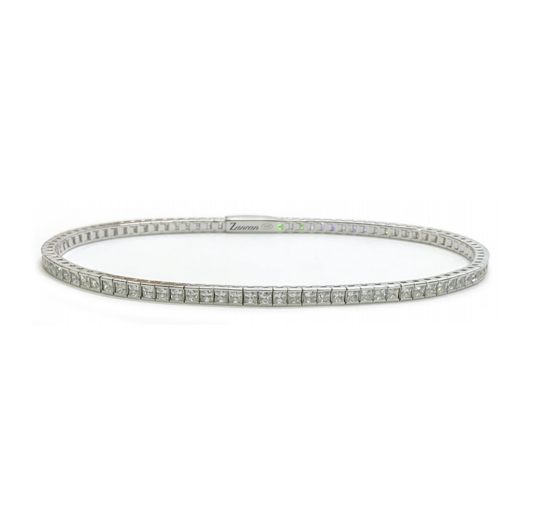 Bracciale tennis Zancan in argento e zirconi.