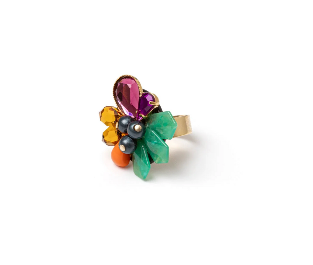 Anello con grande charm Colleen - Multicolor