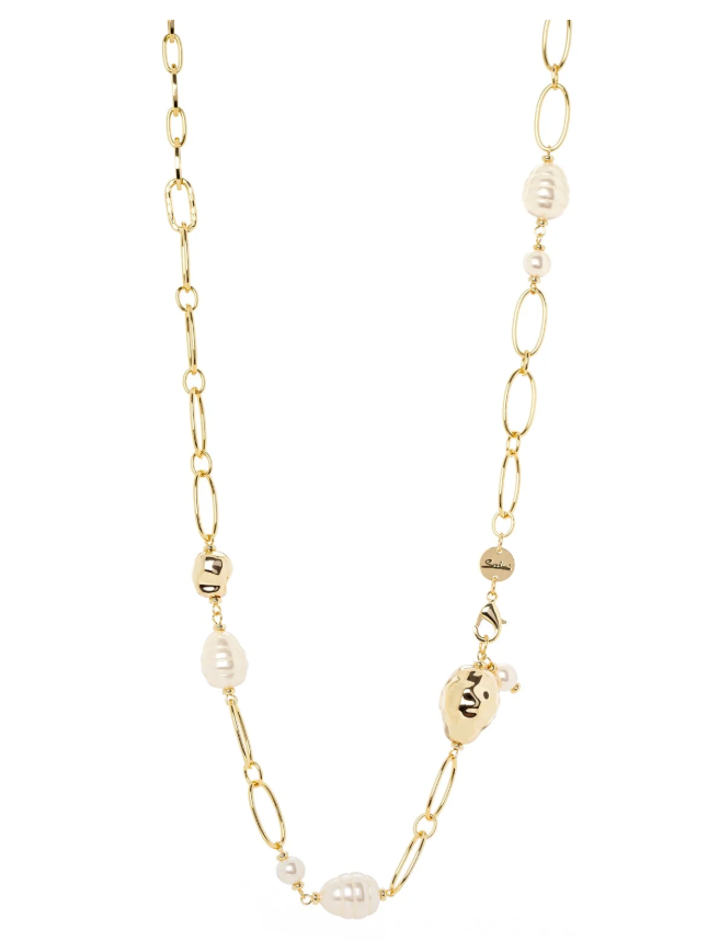 Collana catena e perle Leila - Oro