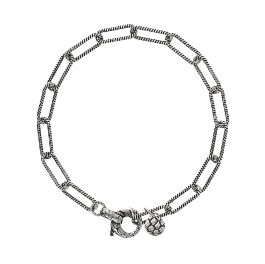 Bracciale catena allungata in argento 925