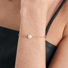 Carica l&#39;immagine nel visualizzatore di Gallery, Gold Pearl Sparkle Chunky Chain Bracelet
