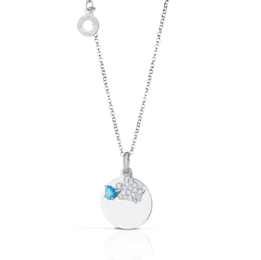 COLLANA CON ANGELO IN ARGENTO PERSONALIZZABILE