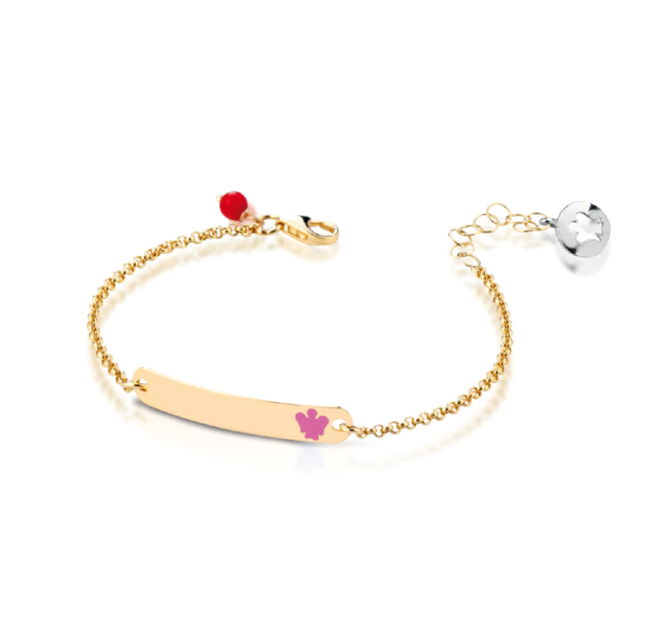 BRACCIALE BIMBA CON TARGHETTA IN ORO