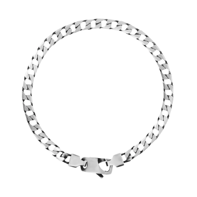 Bracciale in argento catena grumetta